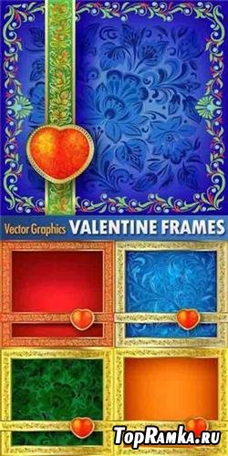 Valentine Day Ornamental Frames