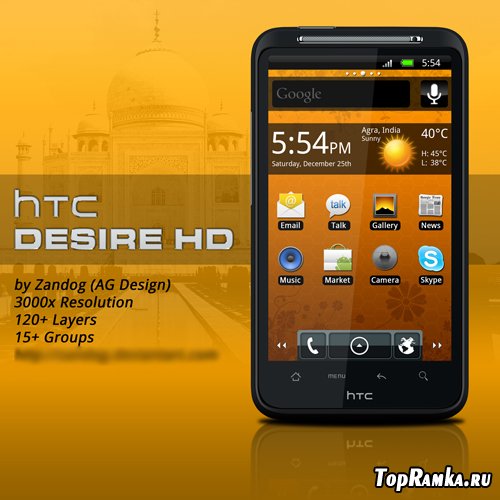 HTC Desire HD .PSD