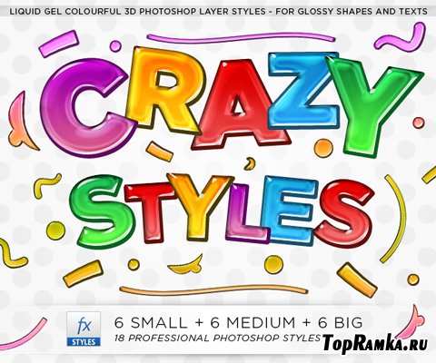 Free Photoshop Layer Styles  Colorful Liquid Gel Styles