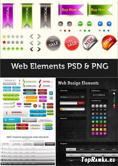 Web Design Elements PSD Template