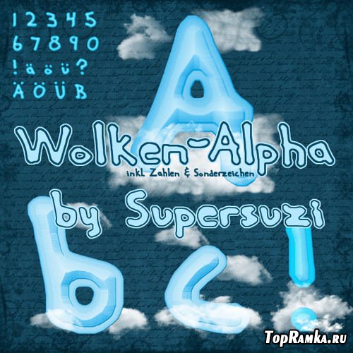 Scrap-kit - Wolken Alpha