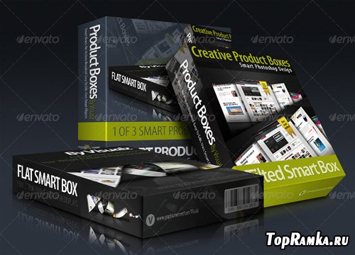 3 Smart 3D Product Boxes - Mock-Up - GraphicRiver