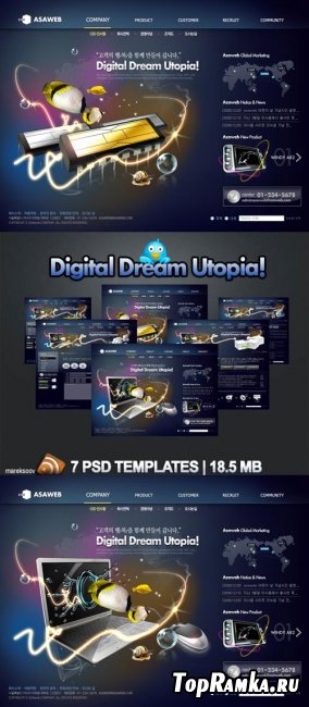 Digital Dream Utopia PSD Templates Nr.53