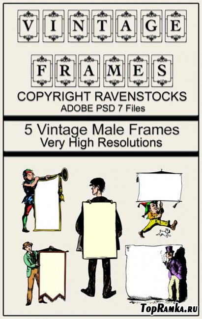 Vintage Male Frames - PSD