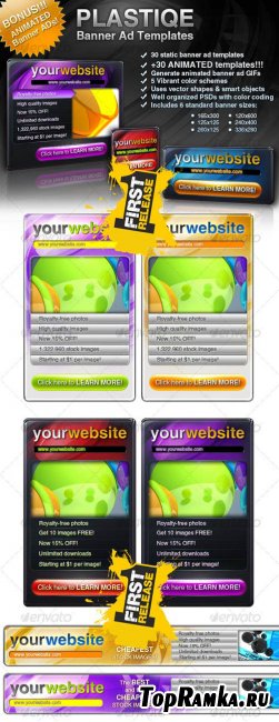 Plastique Banner Ad Templates +Bonus! - GraphicRiver