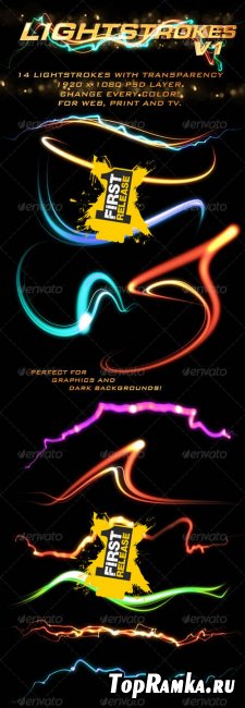 Light Strokes V1 (Light Trails) - GraphicRiver