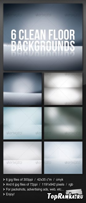GraphicRiver 6 Clean Floor Reflect Backgrounds
