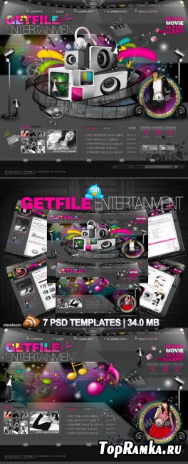 Getfile Entertainment Templates PSD Nr.81