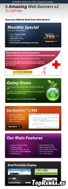 6 Amazing Web Banners v2 - GraphicRiver