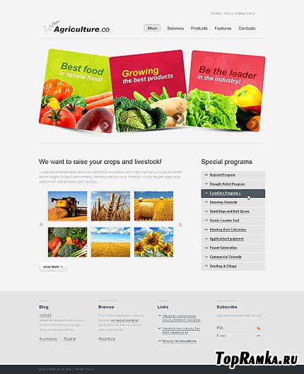 Agriculture Company Website Free Template