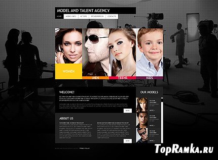 Models Talent Website Free Template