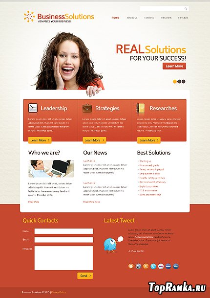 Business Company Website Free Template