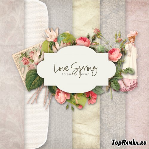 Scrap-set - Love Spring