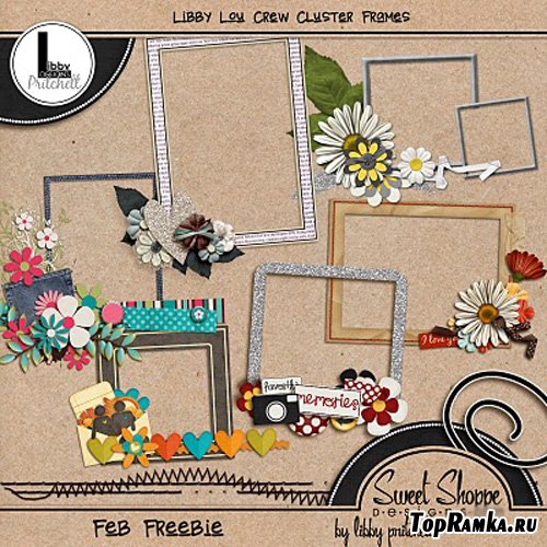 Scrap-kit - Libby Lou Crew Cluster Frames
