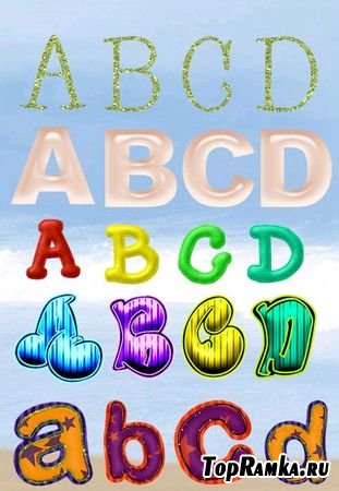 Set of alphabets