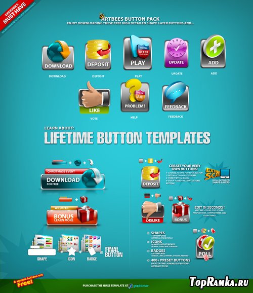 Lifetime Button Templates