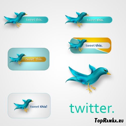 PSD "Twitter Bird"