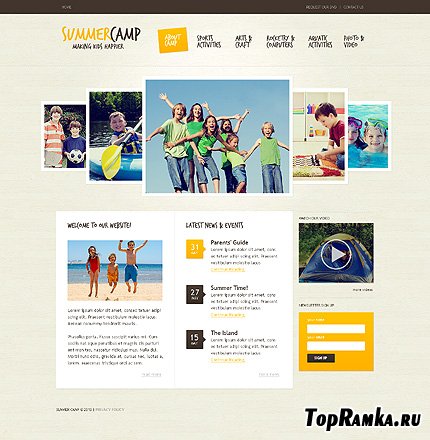 Summer Camp Free Website Template