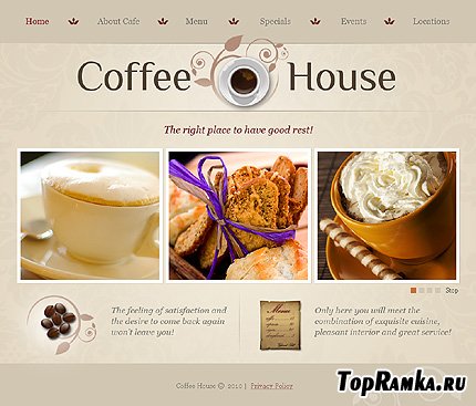 Free Coffee House Website Template