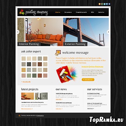 Painting Palette Free Website Template