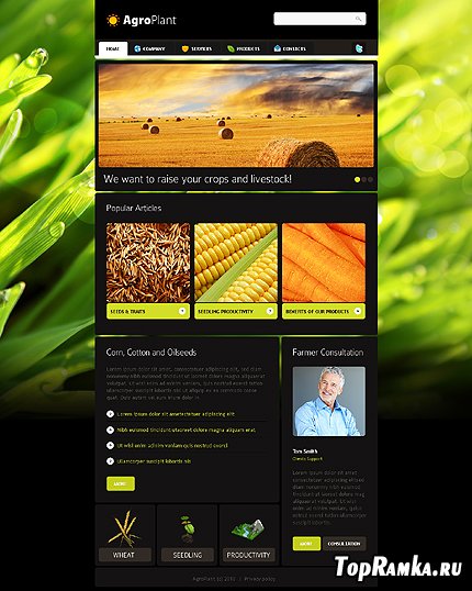 Free Agroplant Agriculture Website Template