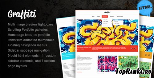 ThemeForest - Graffiti HTML Theme - Rip