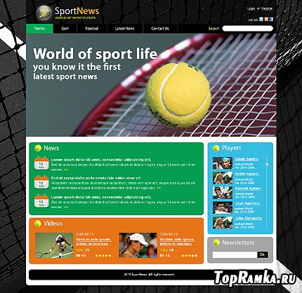 Sport News Website Free Template