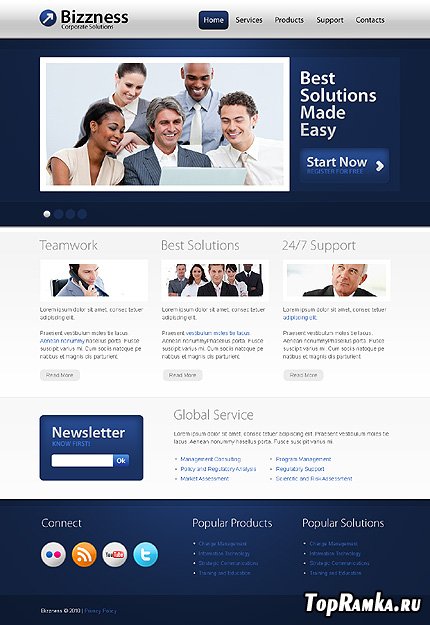 Bizzness Business Free Website Template