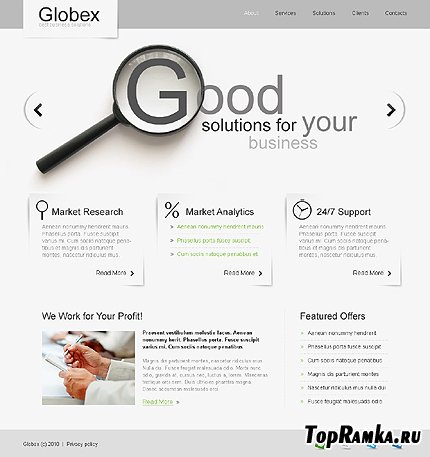 Globex Business Website Free Template