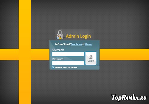 New Admin Login Page - PSD