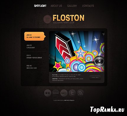 Floston Night Free Website Template