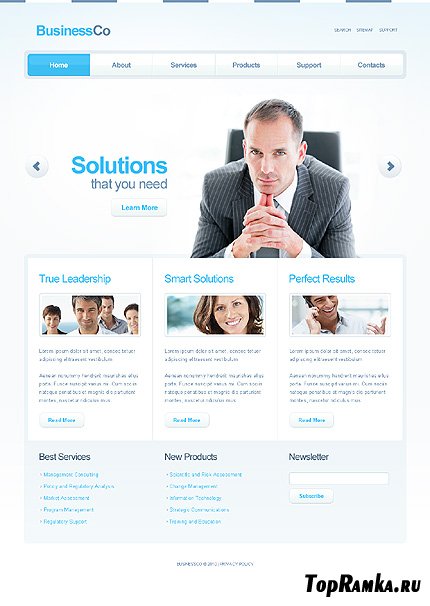 Business Company Free Website Template