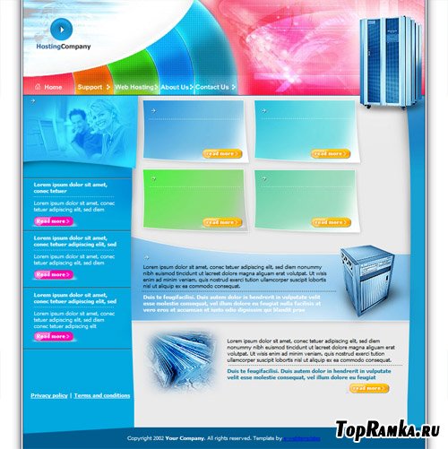 Web Template - Hosting Company