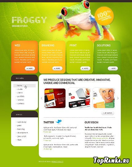 Froggy Design Free Website Template