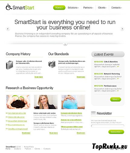 Smart Start Website Free Template