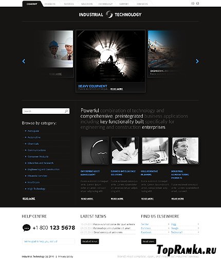 Industrial Technology Website Free Template
