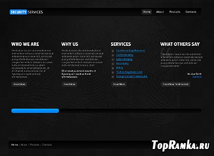 Free Security Services Website Template