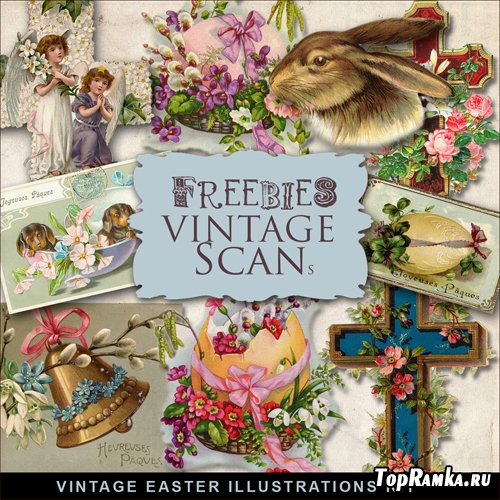 Scrap-kit - Vintage Easter Vignettes #2