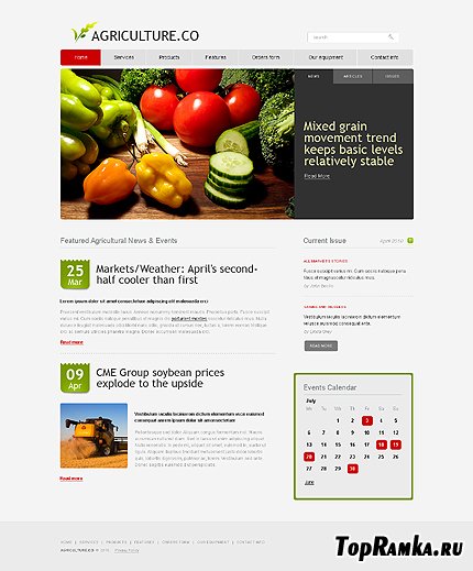 Agriculture Company Free Website Template