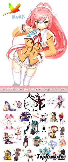PSD/PNG Cliparts - Anime Videogame Renders