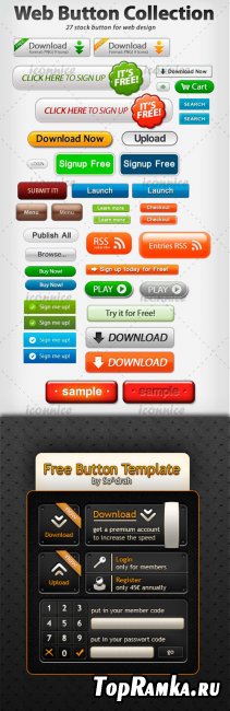 Web button collection (2 PSD)