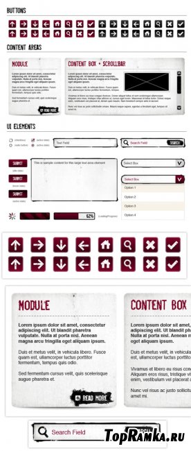 MediaLoot Grunge Web Button & UI Set RETAIL