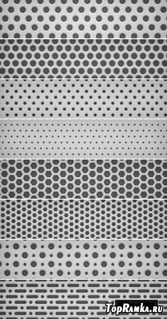 8 Seamless Light Metal Grid Patterns