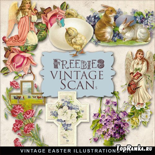 Scrap-kit - Vintage Easter Illustrations #2