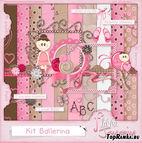 Scrap-set - Kit Ballerina - By Flavia Jamarim