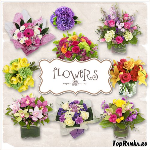 Scrap-kit - Easter Flowers Set