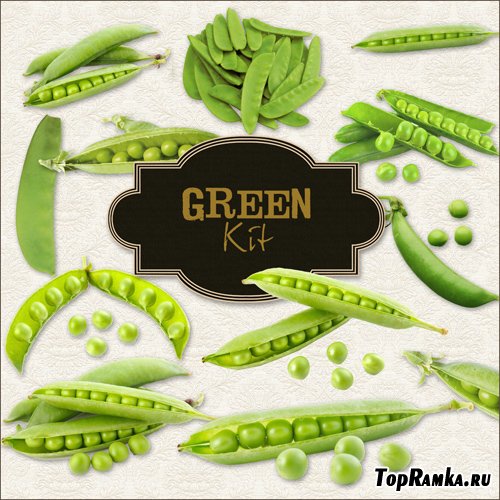 Scrap-kit - Green peas