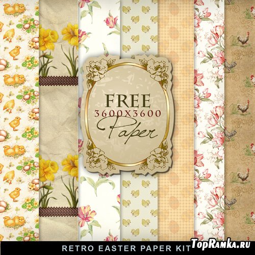 Textures - Retro Easter Papers