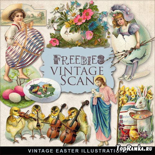 Scrap-kit - Vintage Easter Illustrations #10