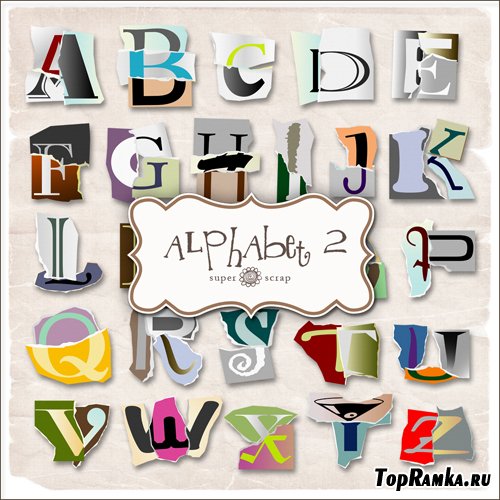 Scrap-kit - Paper Alphabet #2